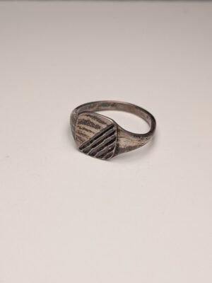Vintage Sterling Silver Men's Signet Ring | Size Q | 925 Silver