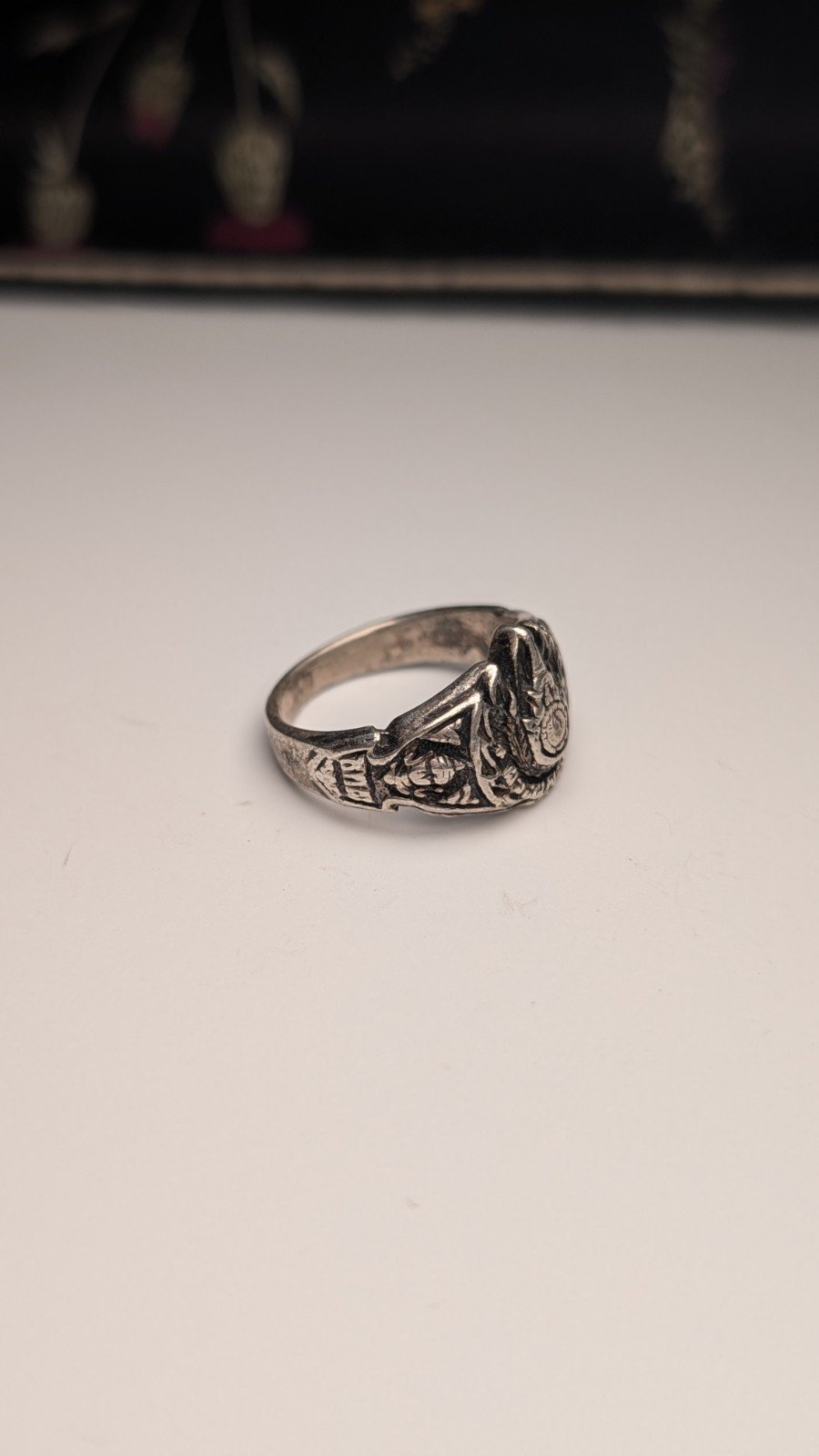 Vintage Sterling Silver Thailand Flame Ring | Size N 1/2 | 925 Silver - Image 3