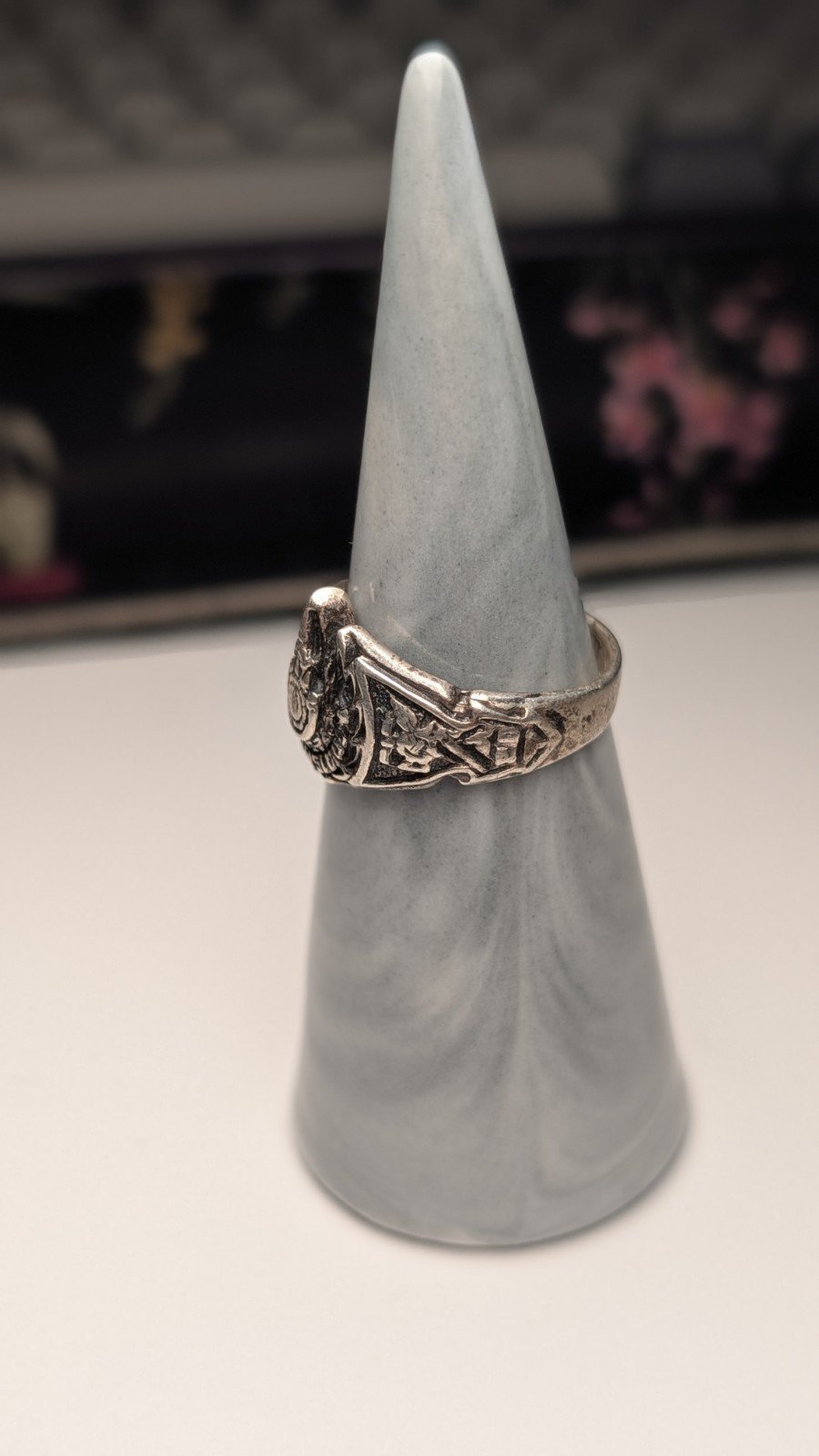 Vintage Sterling Silver Thailand Flame Ring | Size N 1/2 | 925 Silver - Image 4