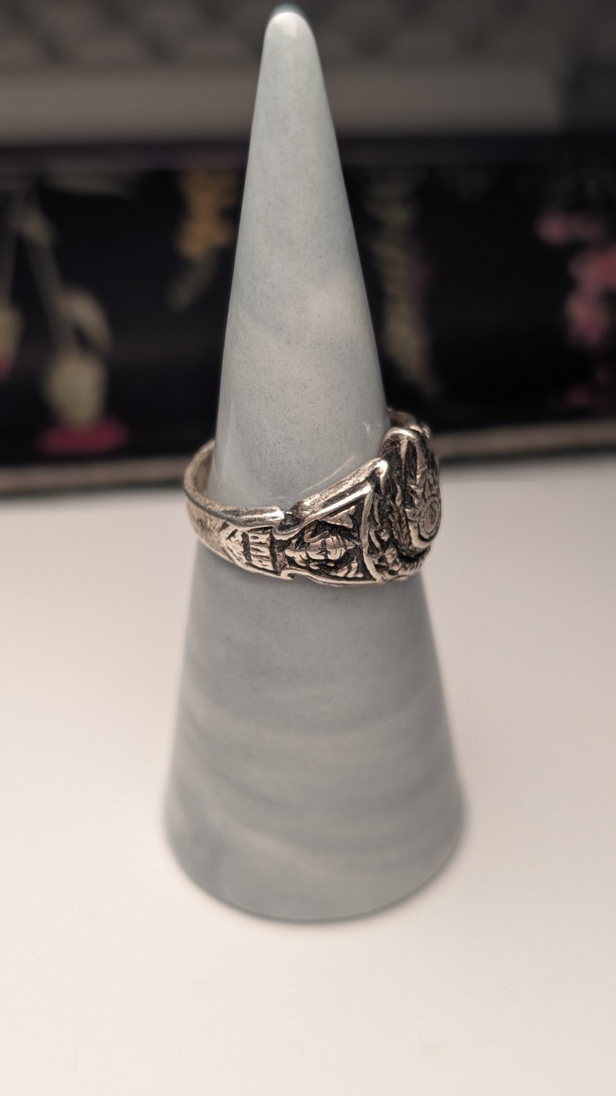 Vintage Sterling Silver Thailand Flame Ring | Size N 1/2 | 925 Silver - Image 5