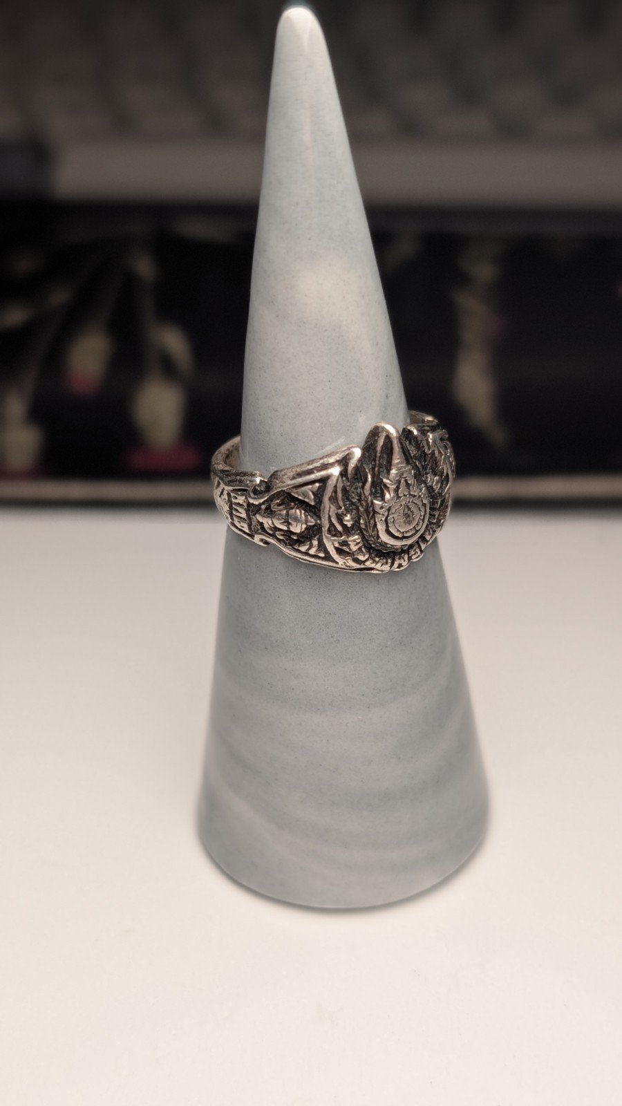 Vintage Sterling Silver Thailand Flame Ring | Size N 1/2 | 925 Silver - Image 6