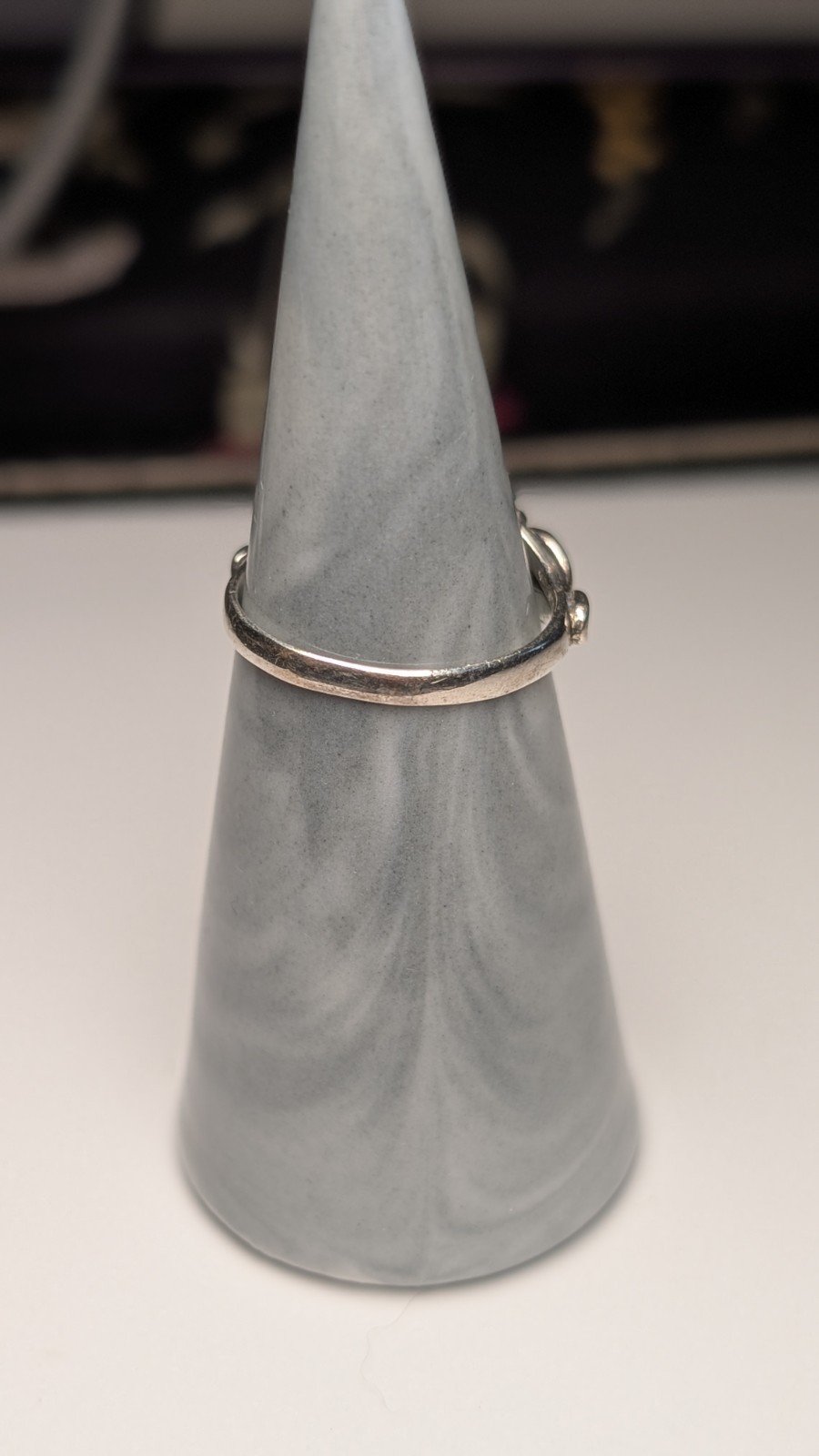 Vintage Sterling Silver Swirls Moonstone Ring | Size N 1/2 | 925 Silver - Image 7