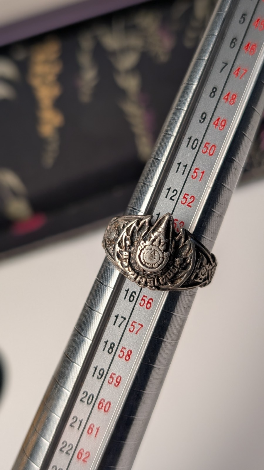Vintage Sterling Silver Thailand Flame Ring | Size N 1/2 | 925 Silver - Image 10