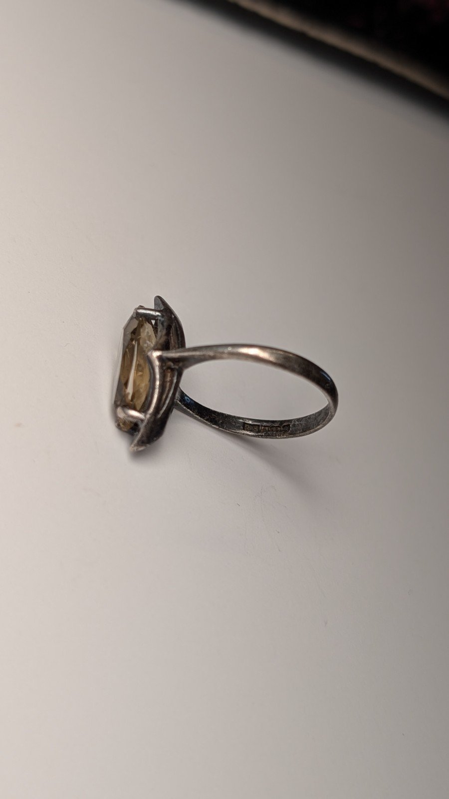 Vintage Sterling Silver 1979 Smokey Quartz Ring | Size K 1/2 | 925 Silver - Image 2