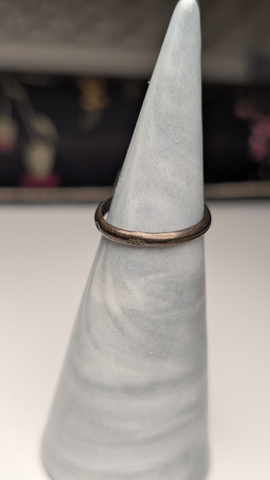 Vintage Sterling Silver Red Gemstone Ring | Size H 1/2 | 925 Silver - Image 7