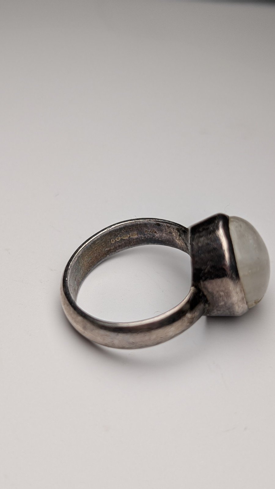 Vintage Sterling Silver 1998 Moonstone Gemstone Ring | Size O | 925 Silver - Image 2