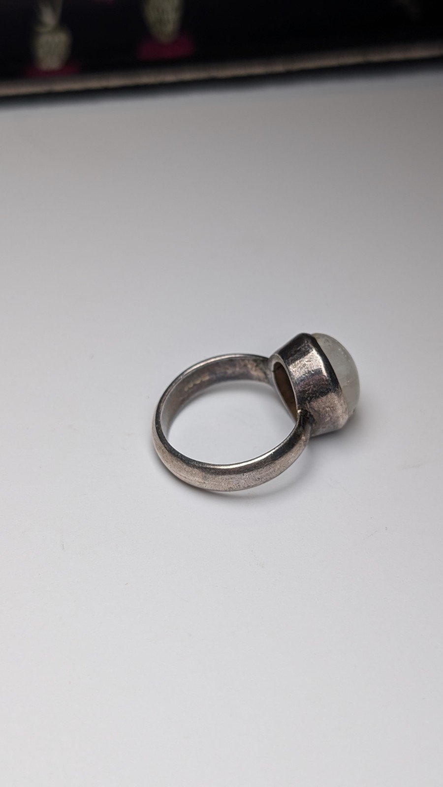 Vintage Sterling Silver 1998 Moonstone Gemstone Ring | Size O | 925 Silver - Image 3