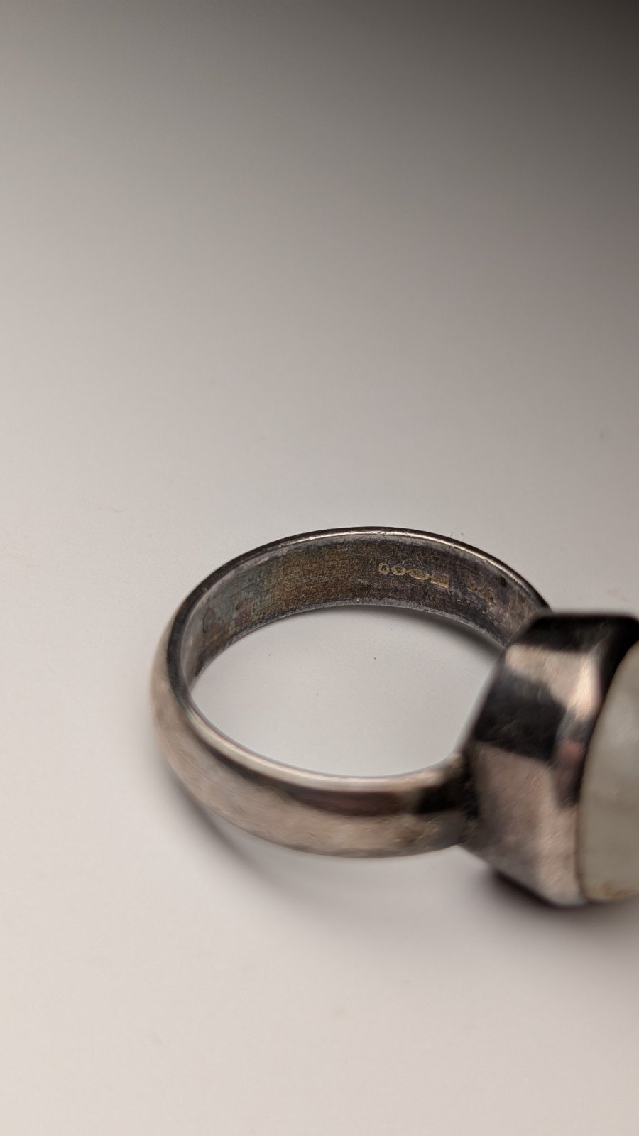 Vintage Sterling Silver 1998 Moonstone Gemstone Ring | Size O | 925 Silver - Image 5