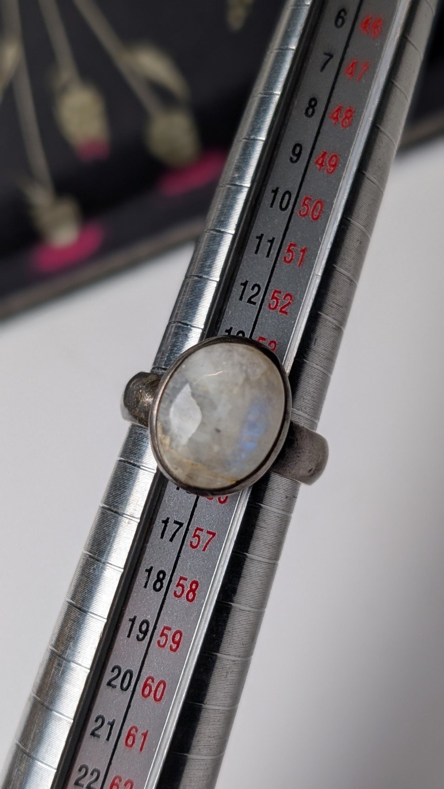 Vintage Sterling Silver 1998 Moonstone Gemstone Ring | Size O | 925 Silver - Image 8