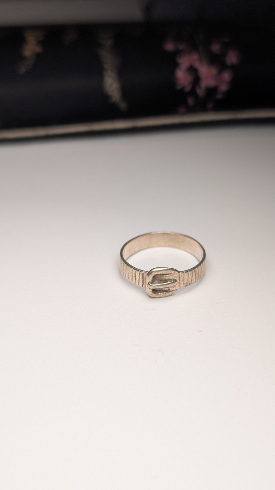 Vintage Sterling Silver Belt Buckle Ring | Size P | 925 Silver - Image 2