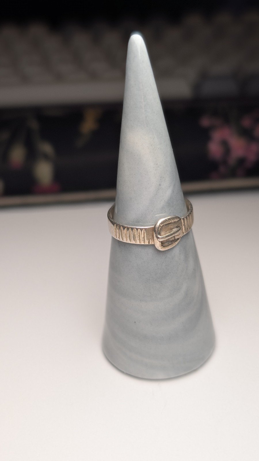 Vintage Sterling Silver Belt Buckle Ring | Size P | 925 Silver - Image 5