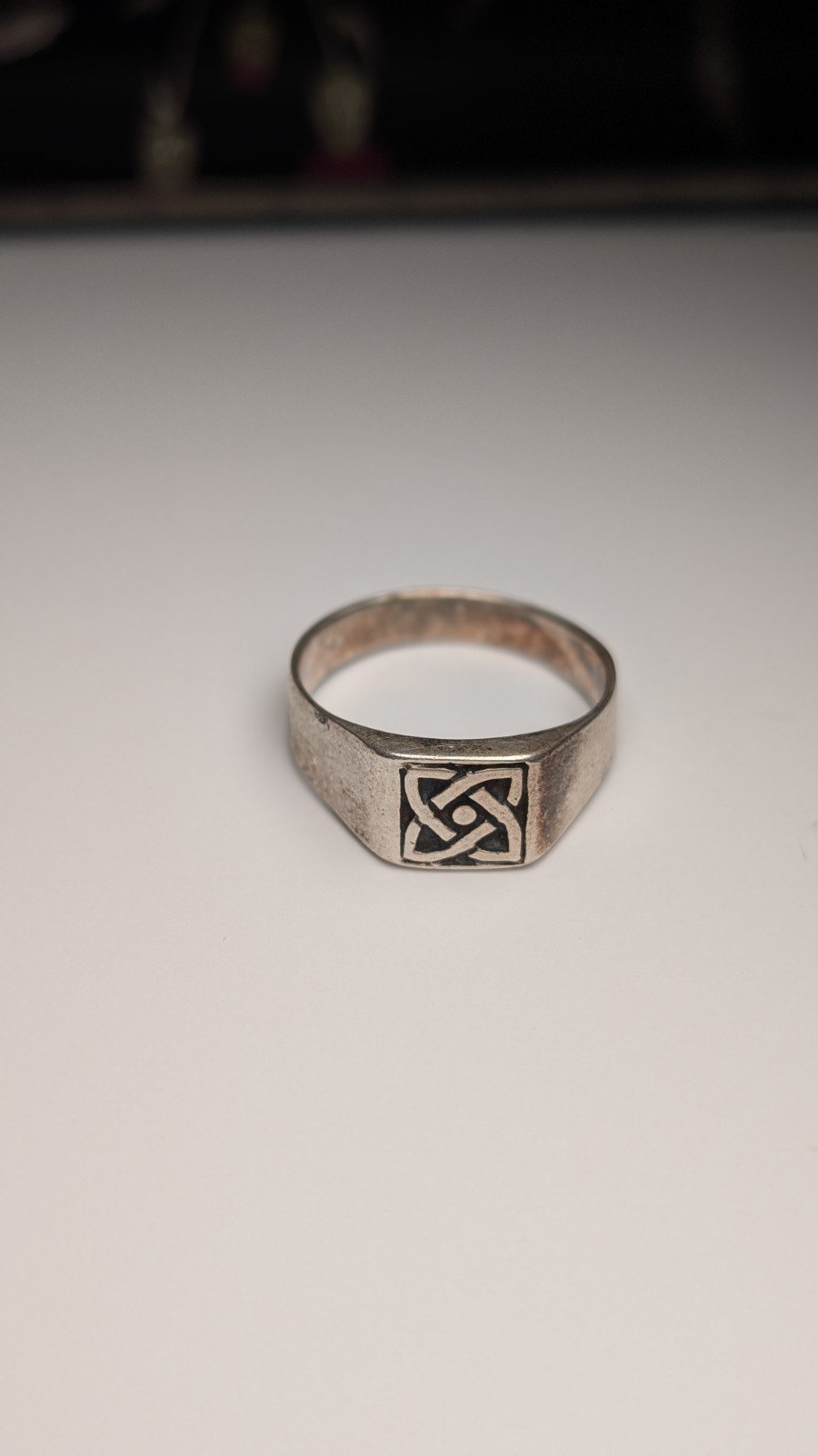 Vintage Sterling Silver Celtic Signet Ring | Size Z 1/2 | 925 Silver - Image 3