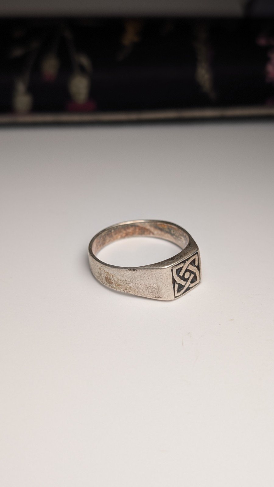 Vintage Sterling Silver Celtic Signet Ring | Size Z 1/2 | 925 Silver - Image 4