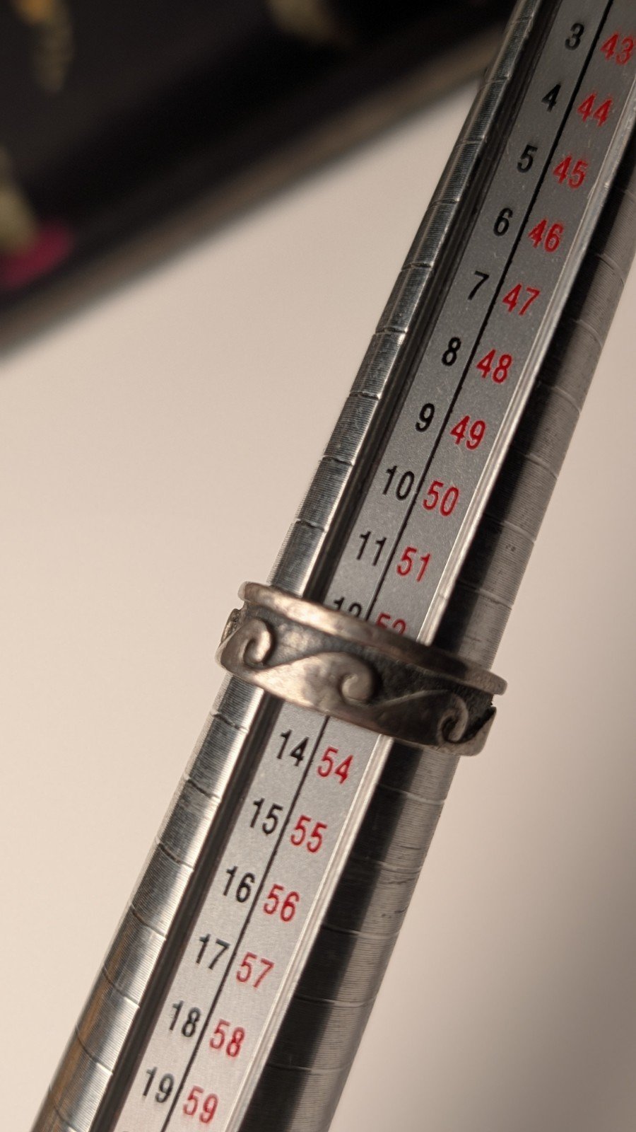 Vintage Sterling Silver Ocean Waves Band Ring | Size M 1/2 | 925 Silver - Image 7