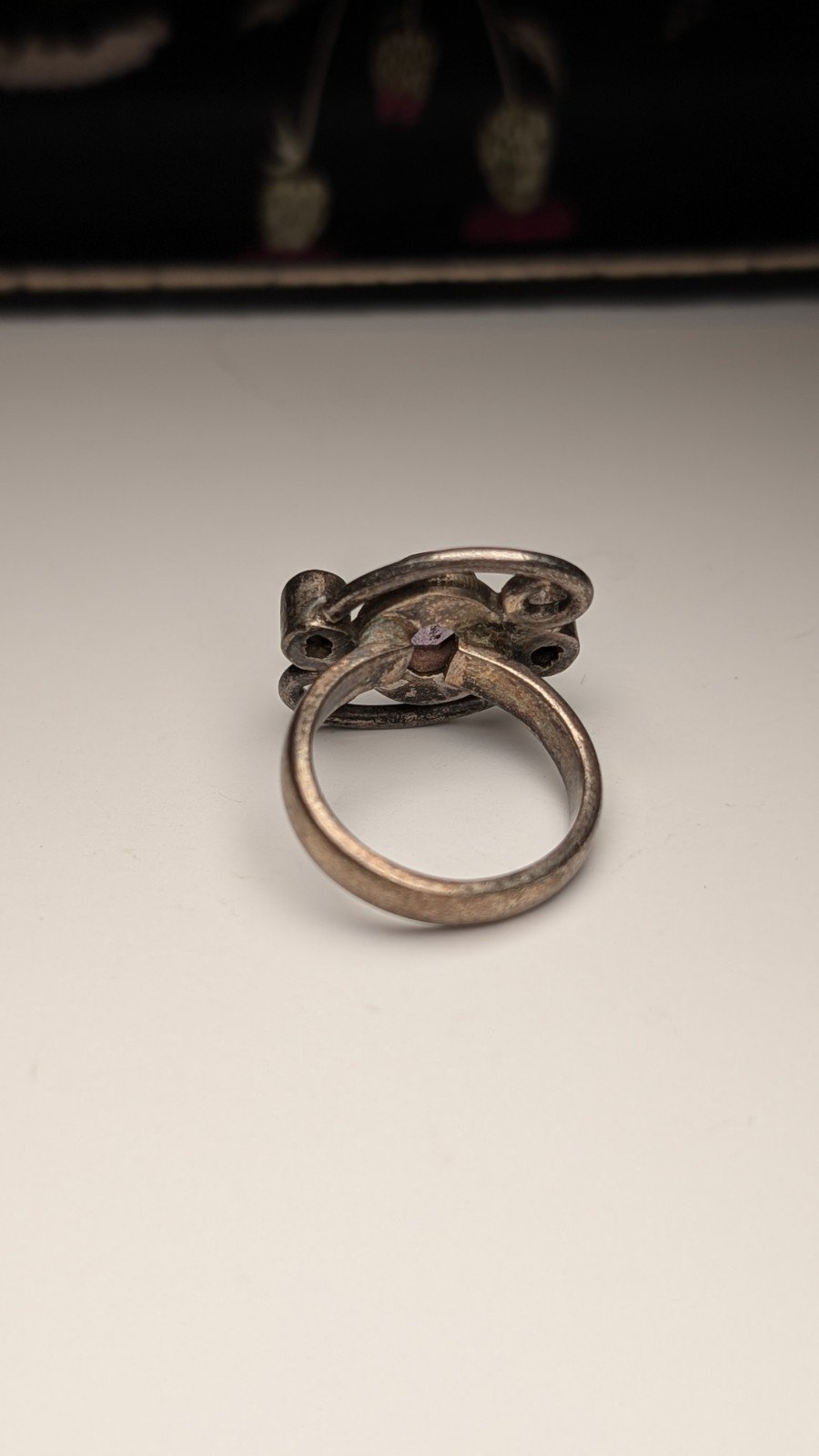 Vintage Sterling Silver Amethyst & Peridot Gemstone Ring | Size L 1/2 | 925 - Image 3