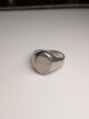 Vintage Sterling Silver Men's Signet Ring Ring | Size V 1/2 | 925 Silver | 6.7g