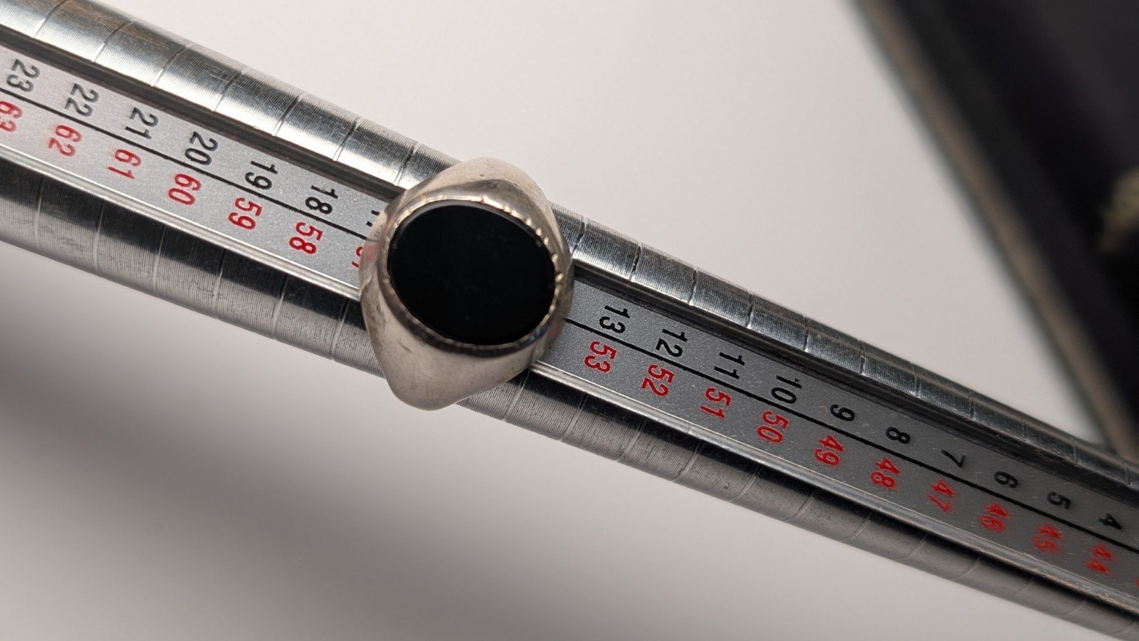 Vintage Sterling Silver Men's Flat Black Onyx Signet Ring | Size O 1/2 | 925 - Image 4