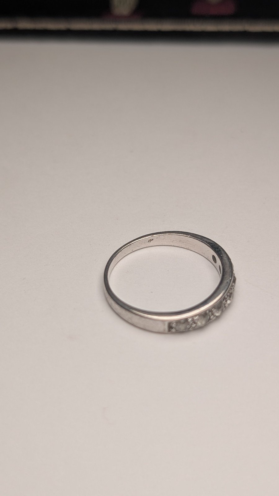 Vintage Sterling Silver Clear CZ Row Band Ring | Size N 1/2 | 925 Silver - Image 3