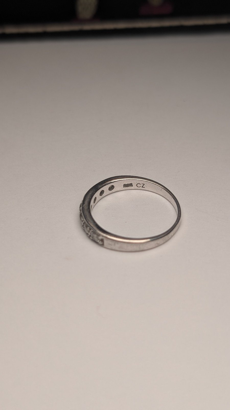 Vintage Sterling Silver Clear CZ Row Band Ring | Size N 1/2 | 925 Silver - Image 4