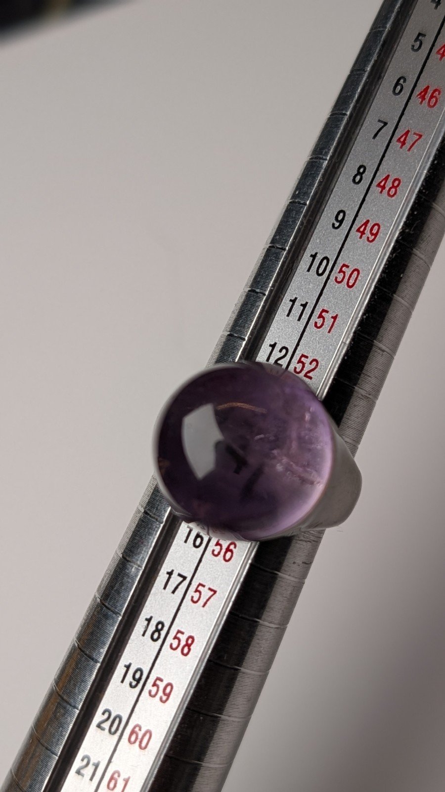 Vintage Sterling Silver Chunky Amethyst Ring | Size N 1/2 | 925 Silver | UK Made - Image 12