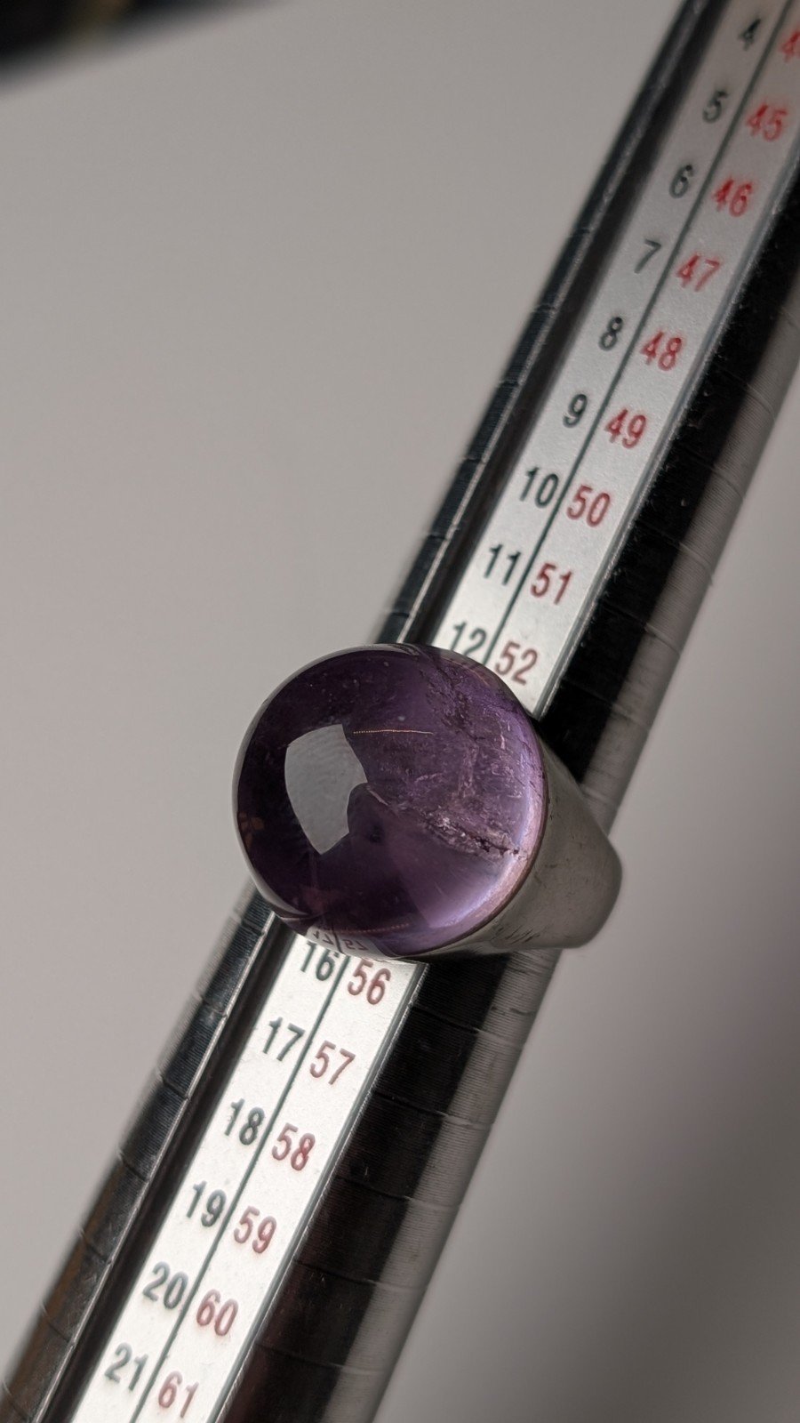 Vintage Sterling Silver Chunky Amethyst Ring | Size N 1/2 | 925 Silver | UK Made - Image 13