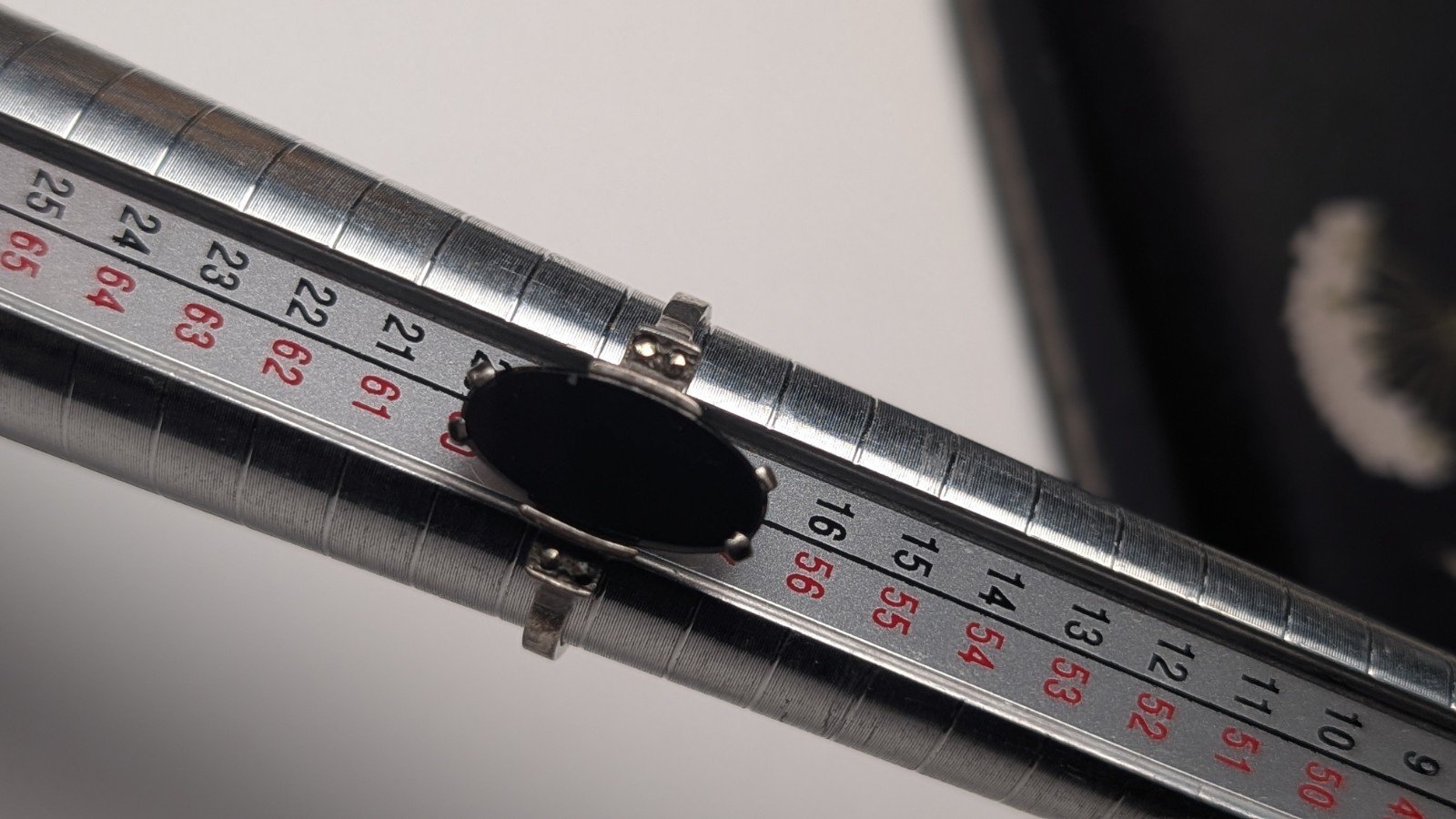 Vintage Sterling Silver Flat Face Oval Black Onyx Ring | Size Q 1/2 | 925 - Image 7