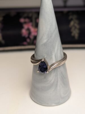Vintage Sterling Silver Blue/Purple Iolite Ring | Size V 1/2 | 925 Silver