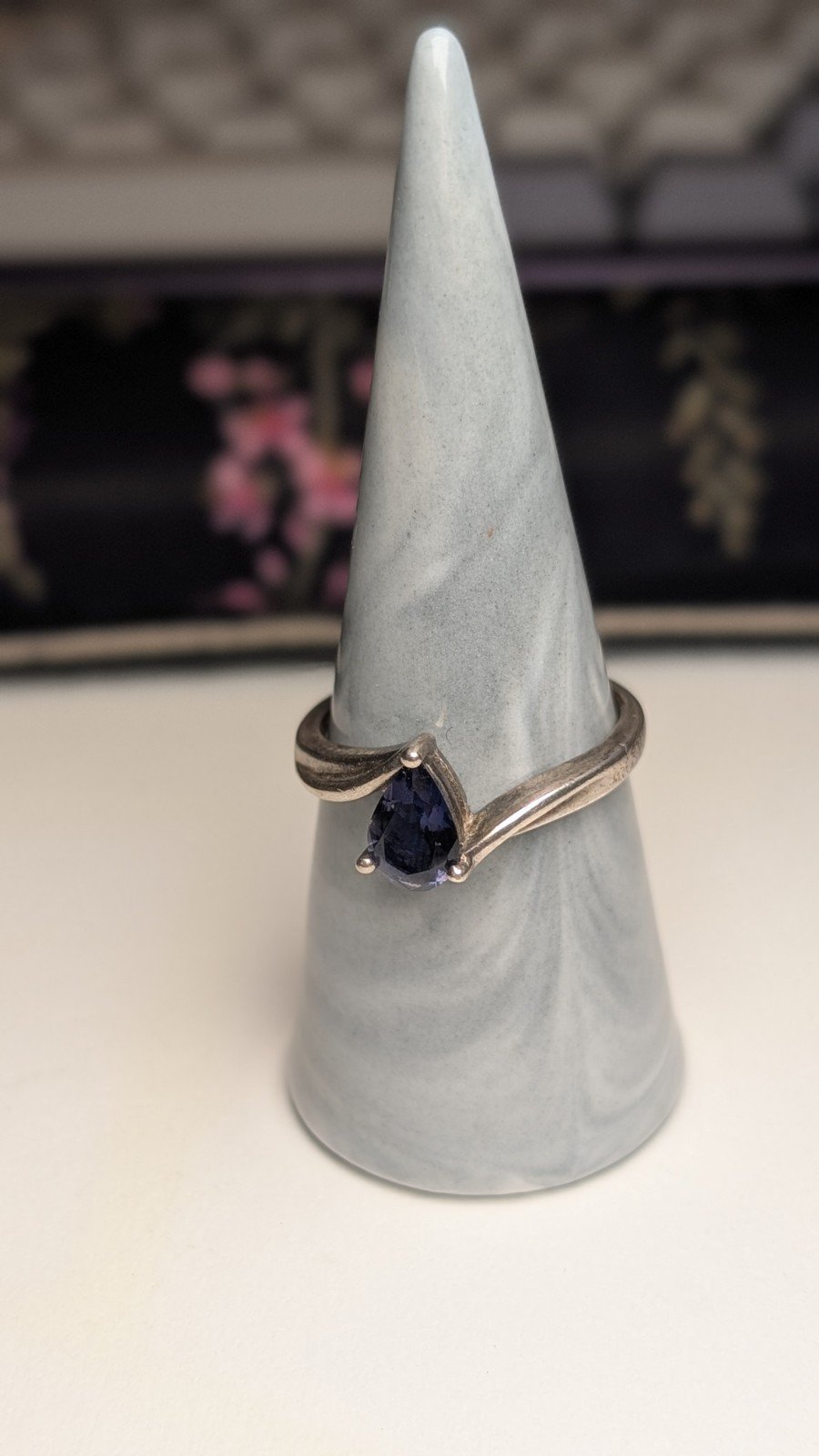 Vintage Sterling Silver Blue/Purple Iolite Ring | Size V 1/2 | 925 Silver
