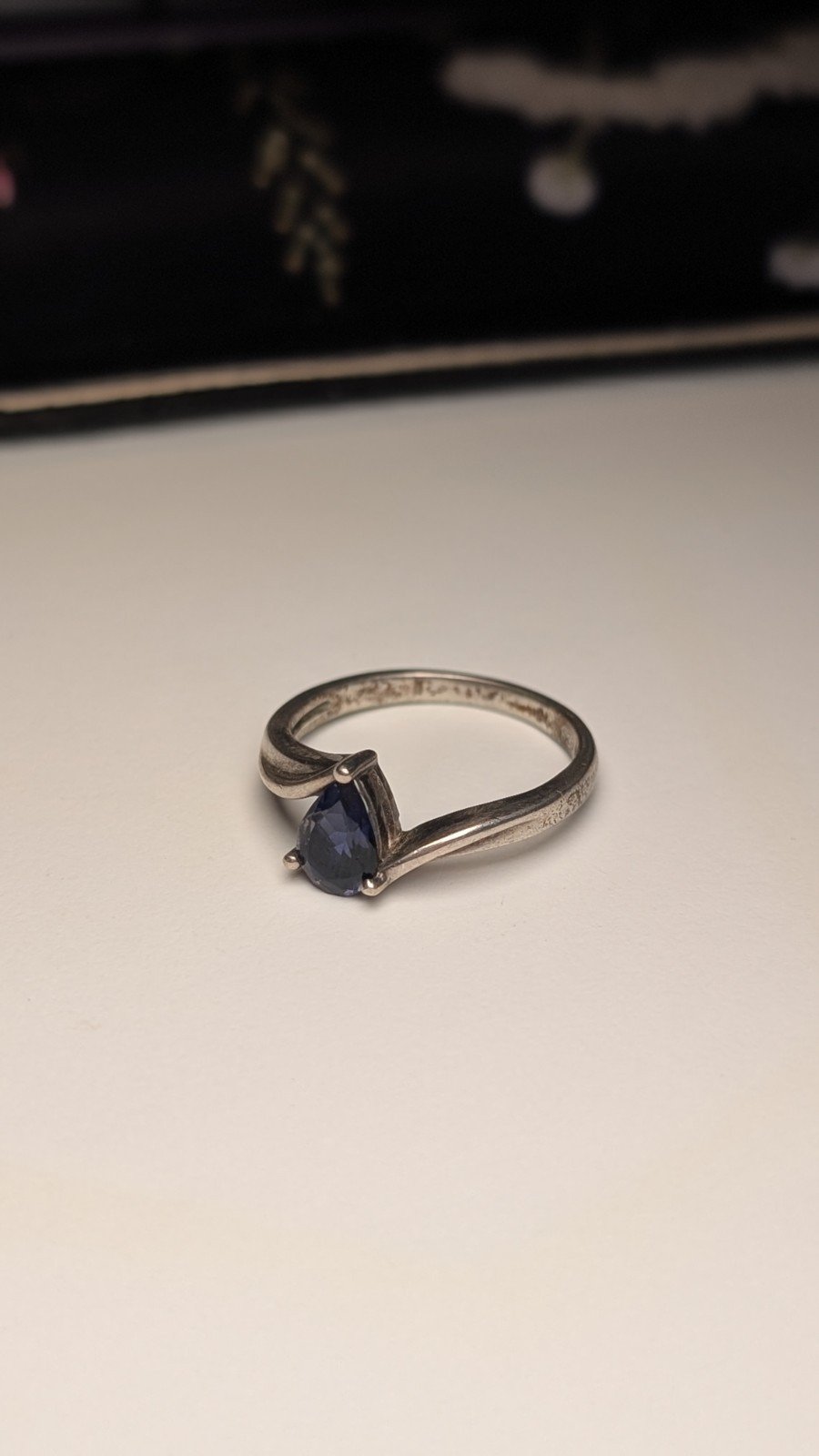 Vintage Sterling Silver Blue/Purple Iolite Ring | Size V 1/2 | 925 Silver - Image 2