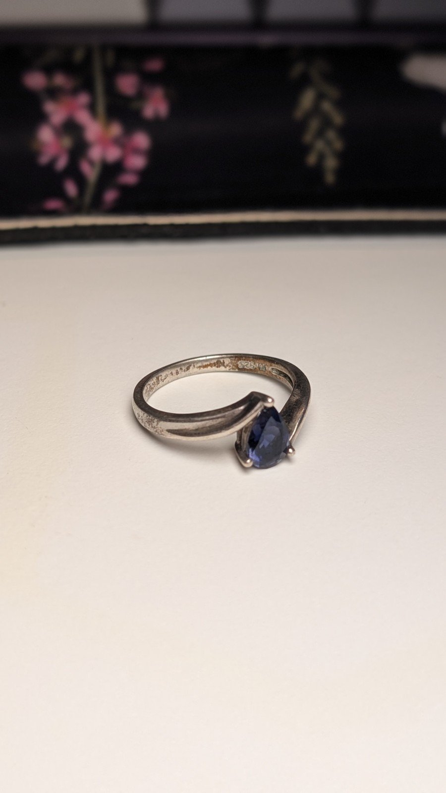 Vintage Sterling Silver Blue/Purple Iolite Ring | Size V 1/2 | 925 Silver - Image 3