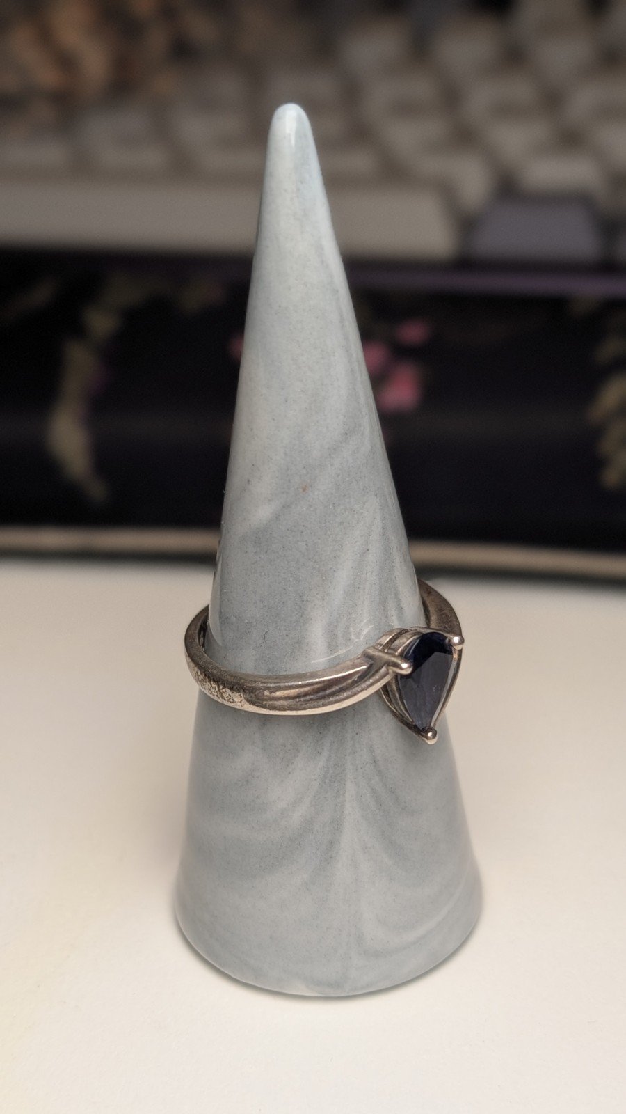 Vintage Sterling Silver Blue/Purple Iolite Ring | Size V 1/2 | 925 Silver - Image 5