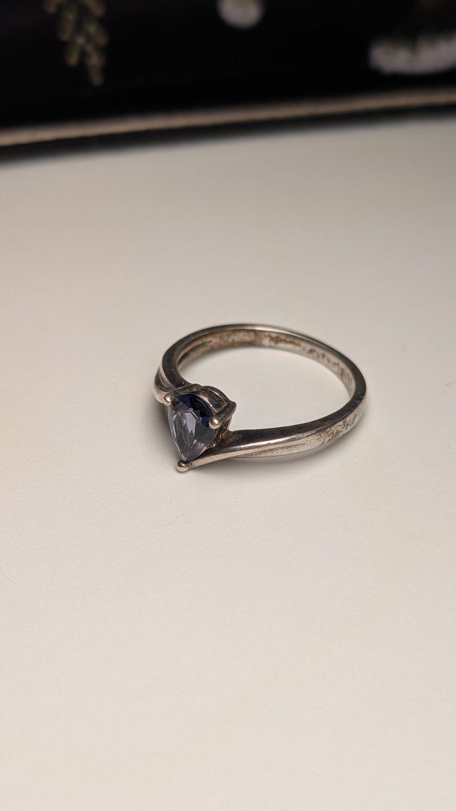 Vintage Sterling Silver Blue/Purple Iolite Ring | Size V 1/2 | 925 Silver - Image 7