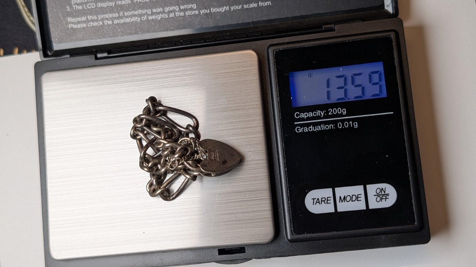 Vintage Sterling Silver 1974 Heart Padlock Bracelet | 13.69g | 925 Silver | 17cm - Image 7