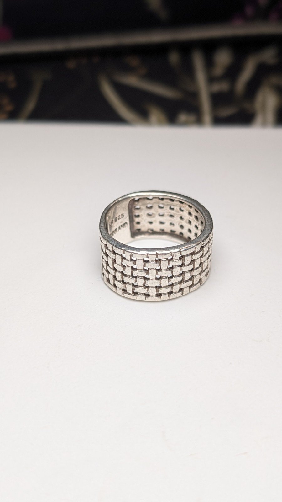 Vintage Sterling Silver Weave Ring | Size K 1/2 | 925 Silver
