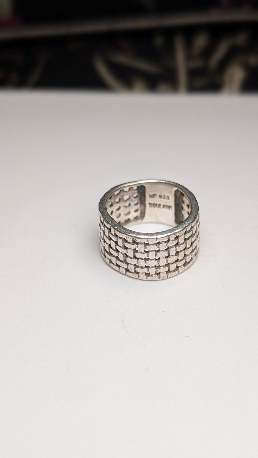 Vintage Sterling Silver Weave Ring | Size K 1/2 | 925 Silver - Image 3