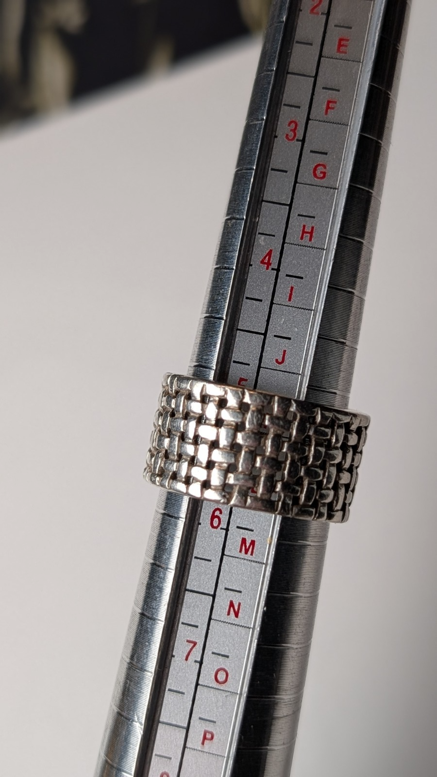 Vintage Sterling Silver Weave Ring | Size K 1/2 | 925 Silver - Image 7