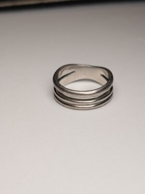 Vintage Sterling Silver Open Band Ring | Size P 1/2 | 925 Silver