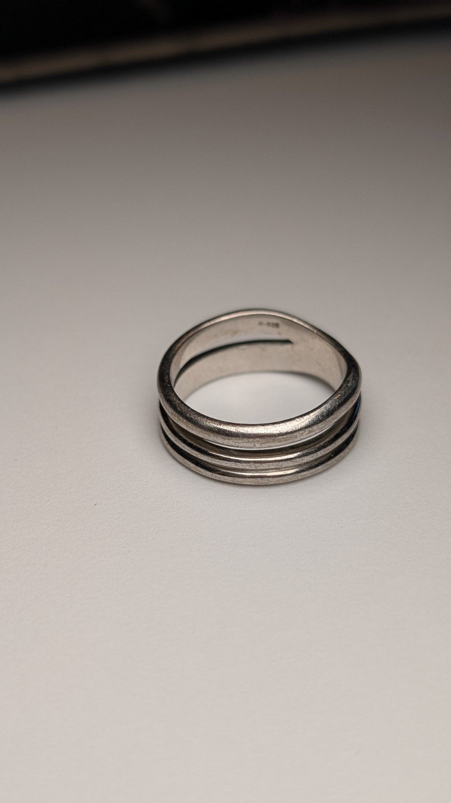 Vintage Sterling Silver Open Band Ring | Size P 1/2 | 925 Silver - Image 4