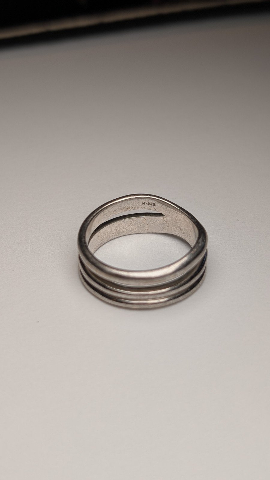 Vintage Sterling Silver Open Band Ring | Size P 1/2 | 925 Silver - Image 5