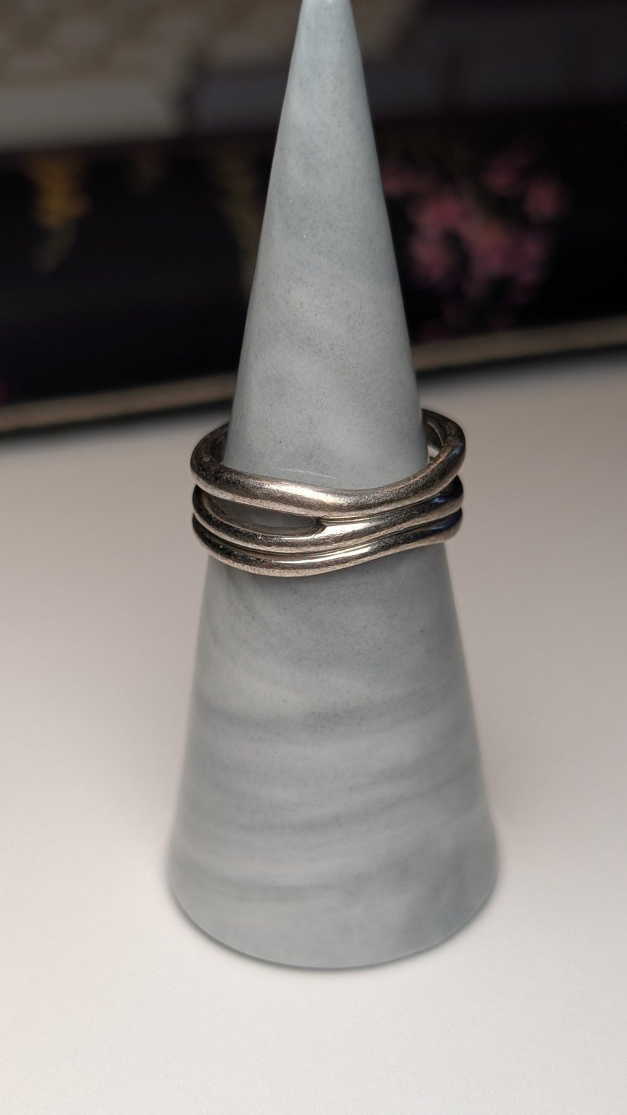 Vintage Sterling Silver Open Band Ring | Size P 1/2 | 925 Silver - Image 7