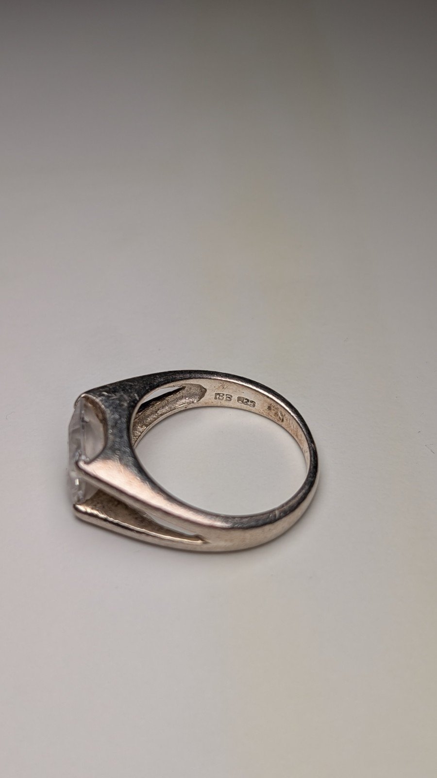 Vintage Sterling Silver CZ Stone Ring | Size N | 925 Silver - Image 3