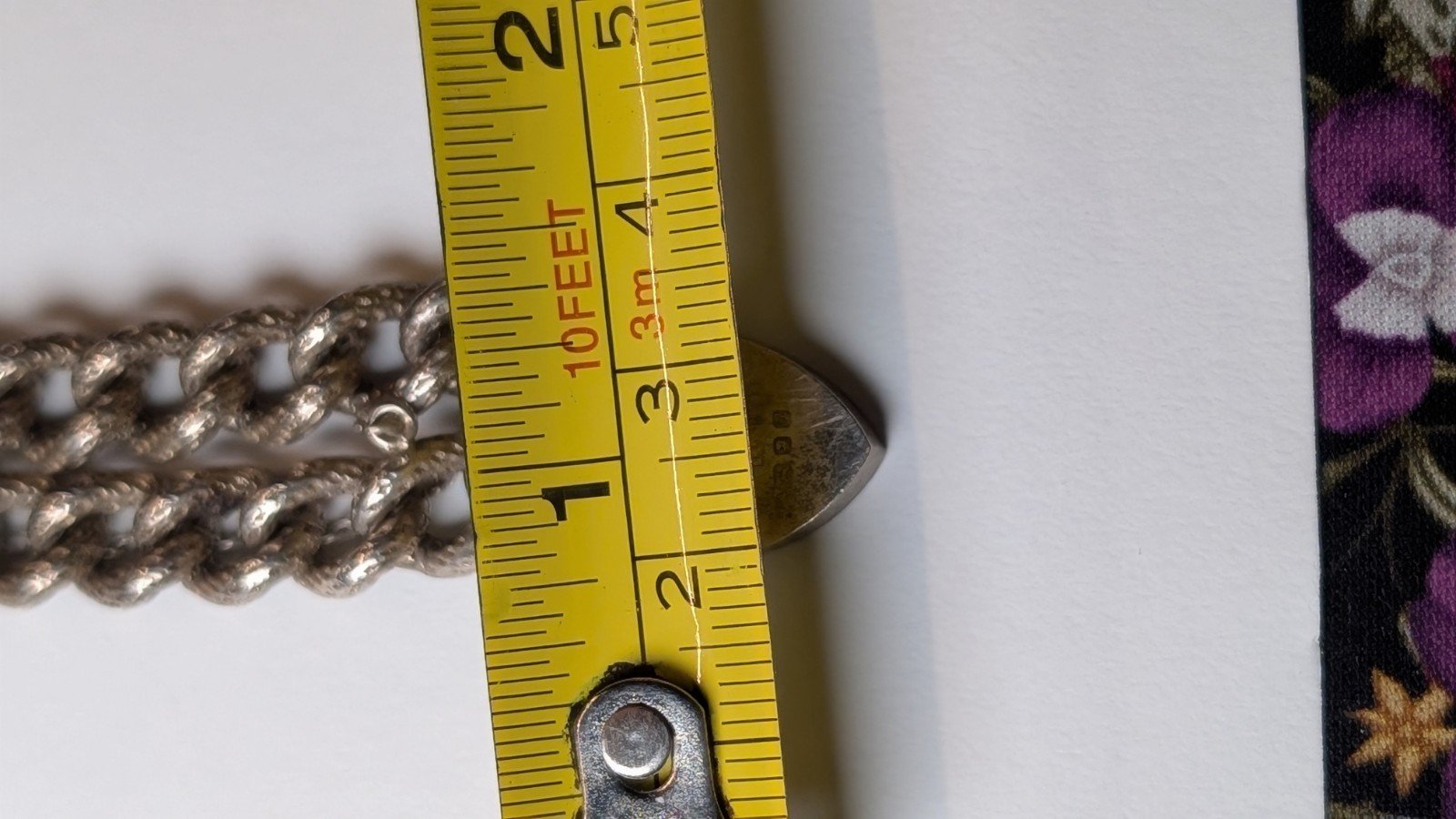 Vintage Sterling Silver Heart Chain Bracelet | 18cm | 29g | Made In London 1975 - Image 7