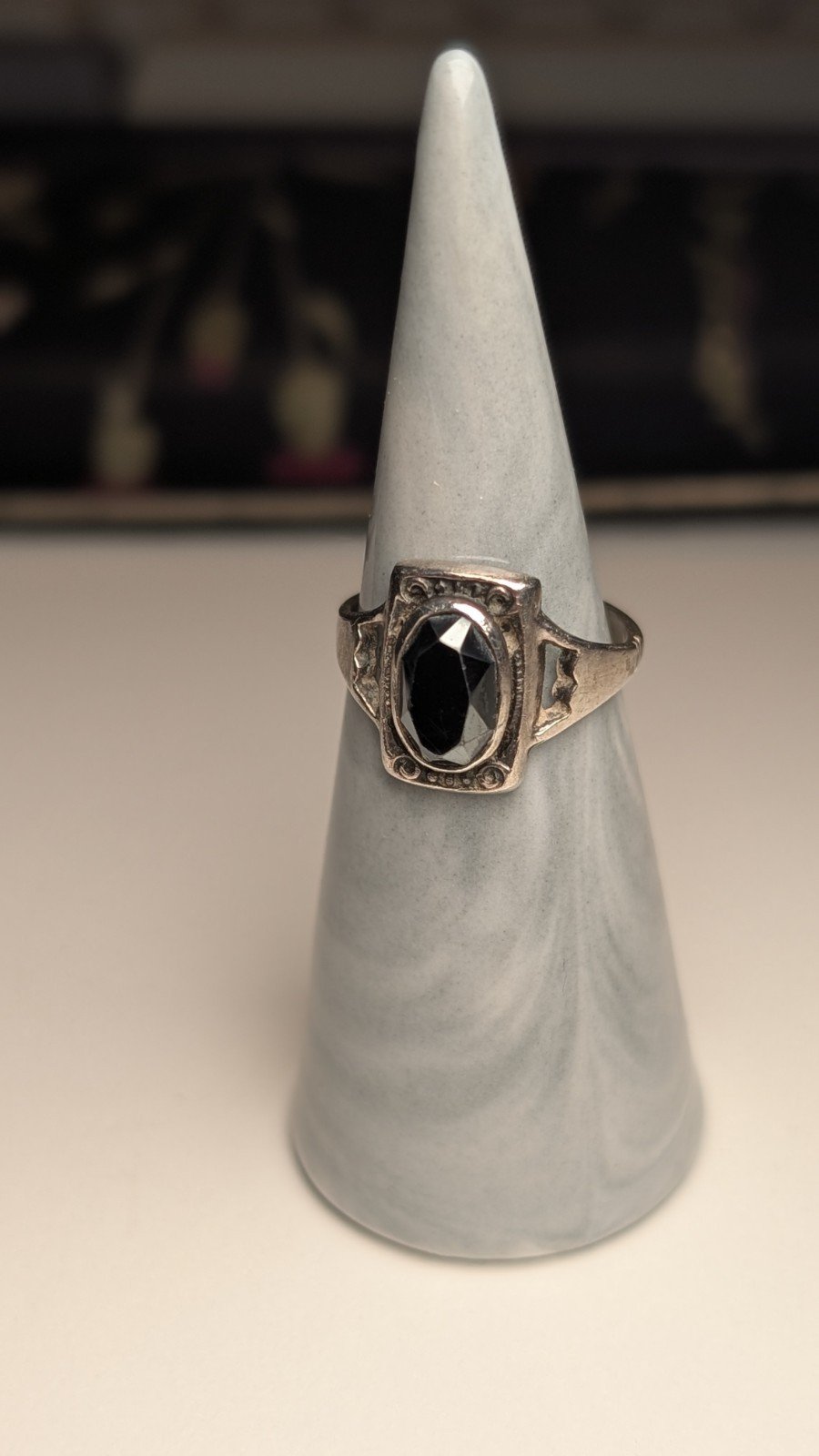 Vintage Sterling Silver Hematite Ring | Size L 1/2 | 925 Silver - Image 4