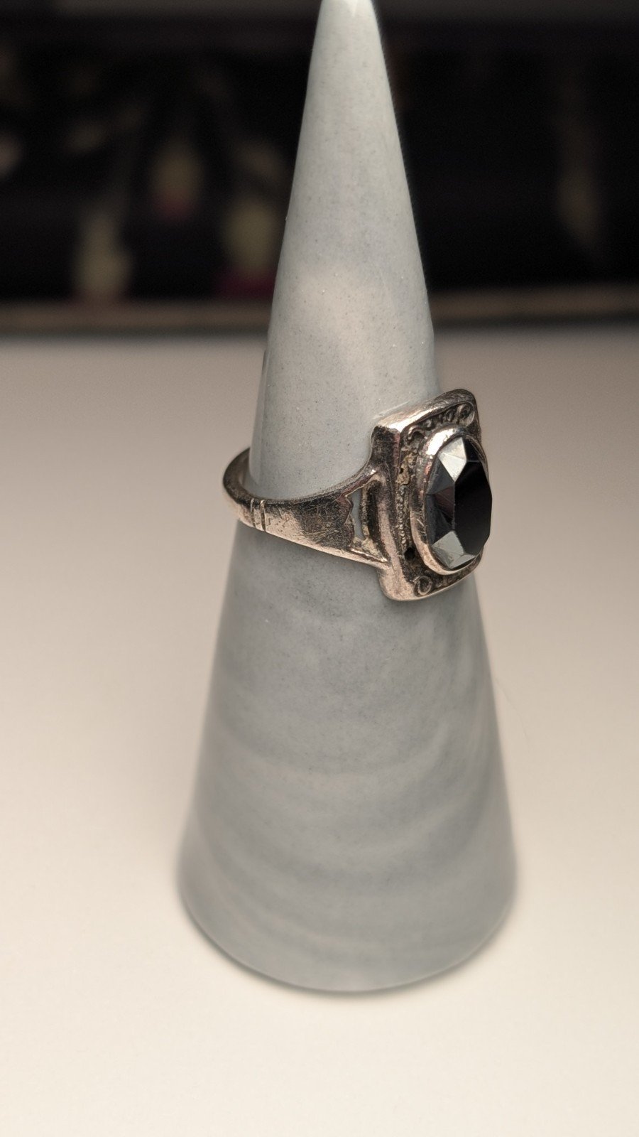 Vintage Sterling Silver Hematite Ring | Size L 1/2 | 925 Silver - Image 7