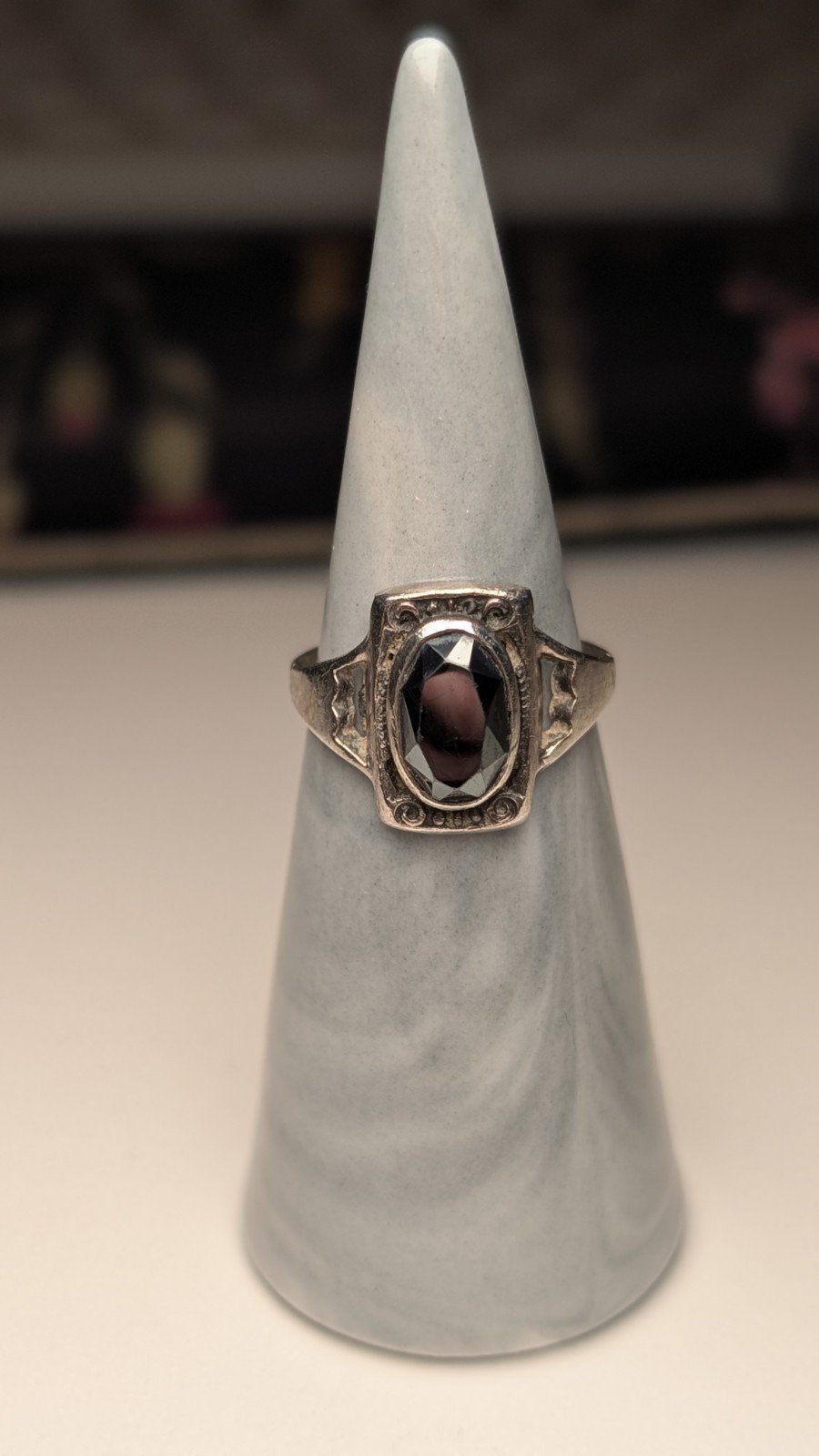 Vintage Sterling Silver Hematite Ring | Size L 1/2 | 925 Silver - Image 8
