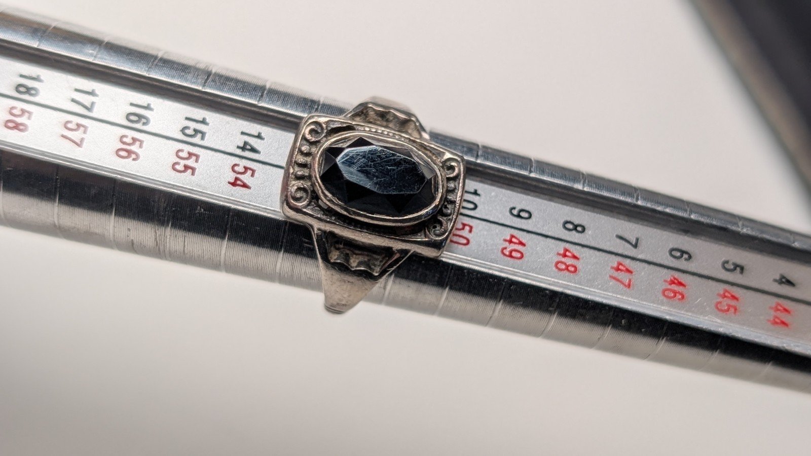 Vintage Sterling Silver Hematite Ring | Size L 1/2 | 925 Silver - Image 10