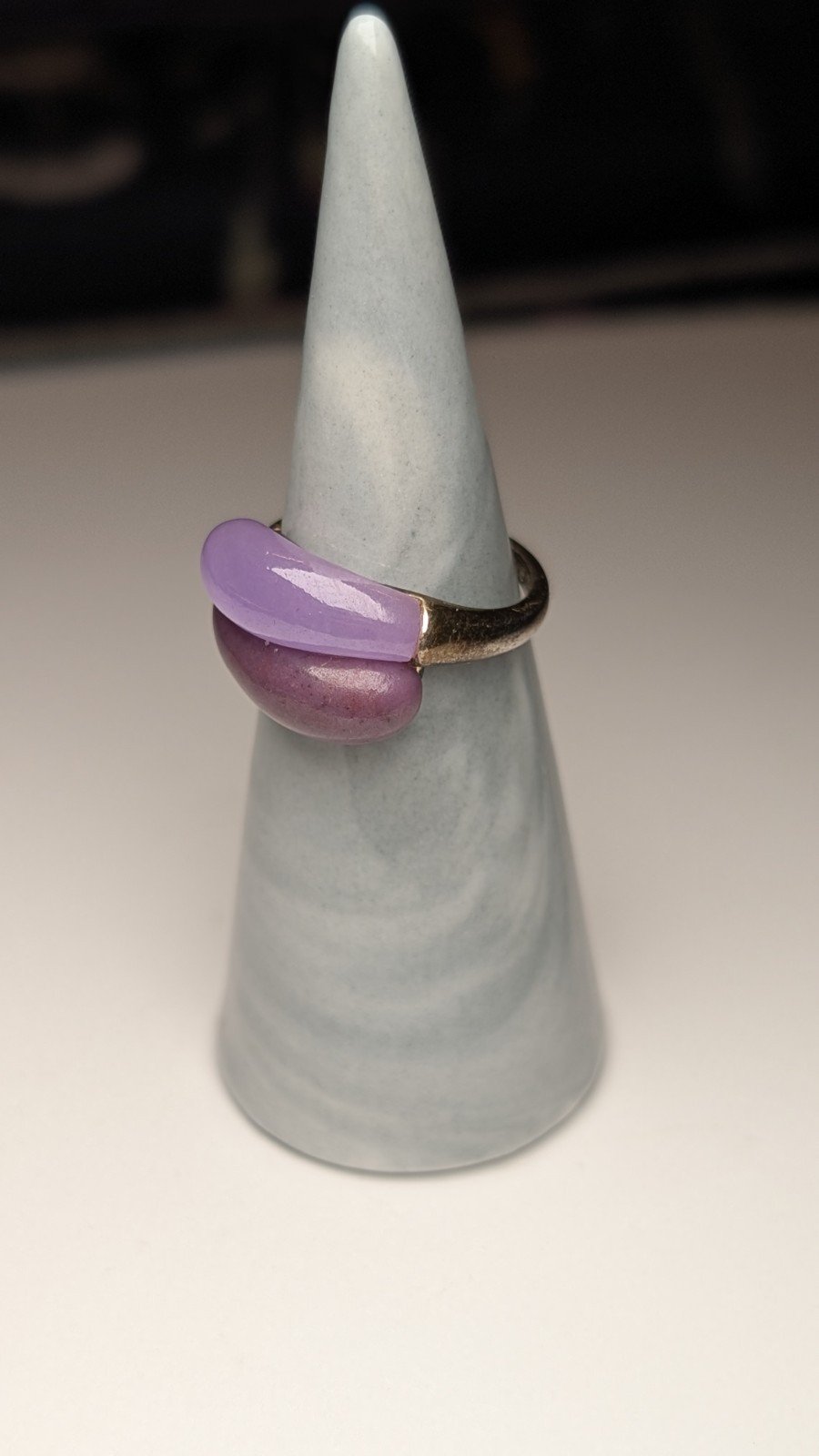 Vintage Sterling Silver Double Amethyst Ring | L 1/2 | 925 Silver - Image 3