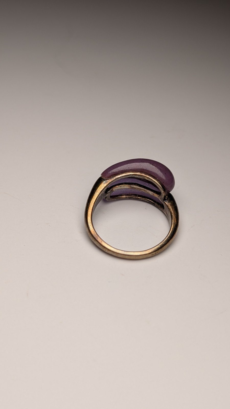 Vintage Sterling Silver Double Amethyst Ring | L 1/2 | 925 Silver - Image 4