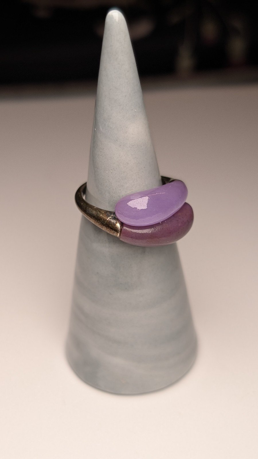 Vintage Sterling Silver Double Amethyst Ring | L 1/2 | 925 Silver - Image 6