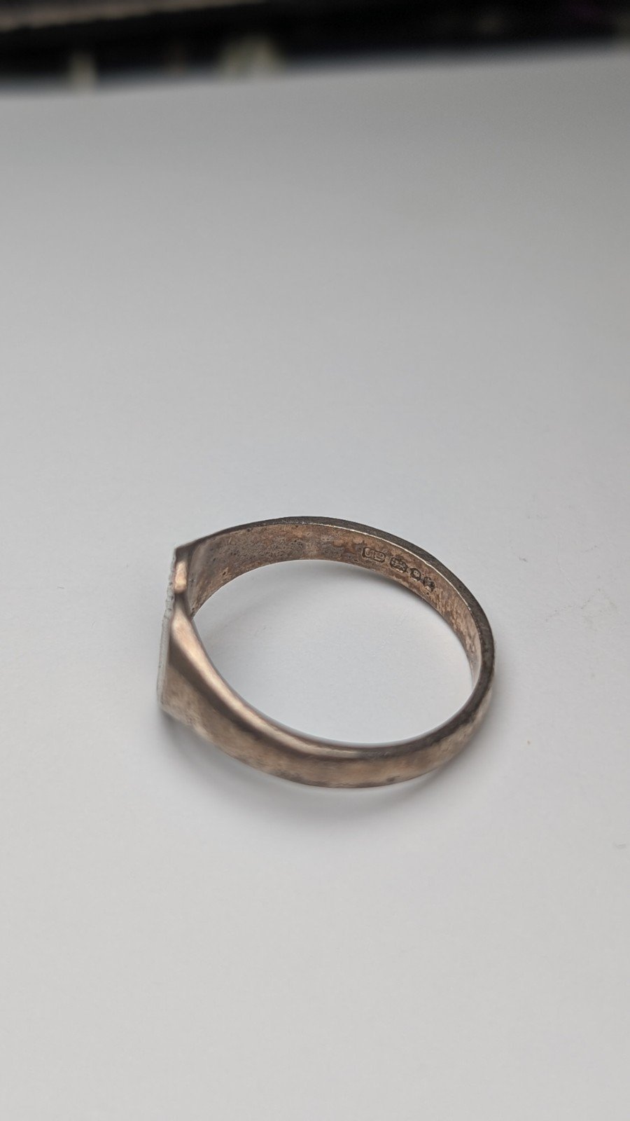 Vintage Sterling Silver 1975 Made In London Heart Signet Ring | Size O | 925 - Image 4